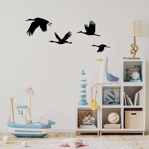 Décoration murale métal noir ensemble de 4 pièces géométriques - 7