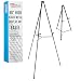 U.S. Art Supply 66" High Showroom Black Aluminum Display Easel and Presentation Stand - Large Adjustable Height Portable Tripod, Holds 25 lbs - Floor and Tabletop, Display Paintings, Signs, Posters