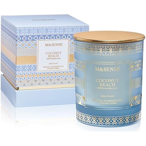 M&SENSE Coconut Beach Luxury Scented Candle Cover