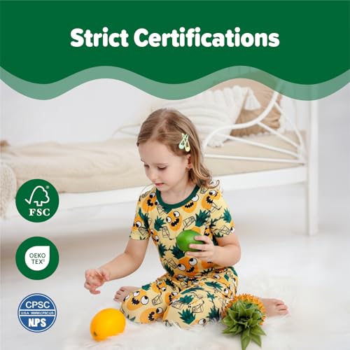 Image of Kids 2-Piece So Soft Playtime Set-Lightweight Viscose from Bamboo Short Sleeve Top&Leggings for Toddler Boy & Girls