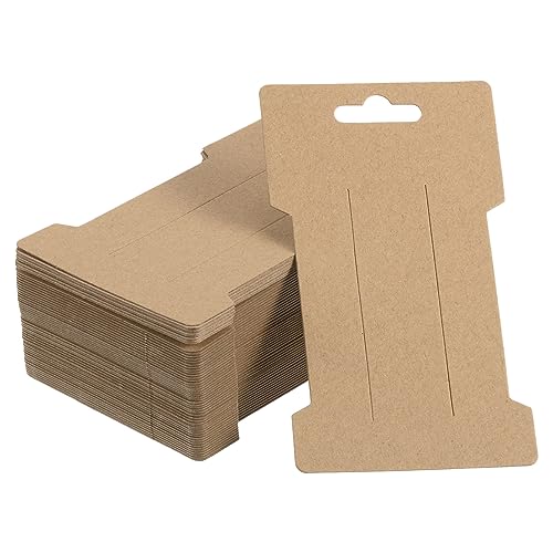 Barrettes à cheveux et bijoux bien rangés grâce aux cartes en carton PATIKIL marron