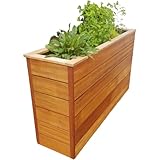 👍 Bei Montage werden rostfreie Edelstahlschrauben verwendet. Innenleben des Kastens wird mit ausgekleidet. Damit wird verhindert, dass Erde und Waser das Holz von Innen beeinträchtigen können oder dass der Schmutz zwischen den Dielen austreten kann. Außerdem wird wasserdurchlässiges Vlies eingearbeitet, dass das Abfließen und Filtern des Wassers gewährleistet. Der Kastenboden wird aus einer wasserfesten Holzplatte gefertigt und ist durch die eingearbeitete Folie zusätzlich vor Wasser geschützt.