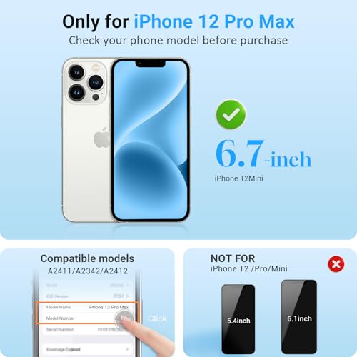 Image of Screen Replacement Kit for iPhone 12 Pro Max 6.7 inch FHD LCD Display Digitizer | COF Full HD Screen, Precise Touch, Full Assembly, Face ID Supported, with Repair Kit, Screen Protector & Waterproof Seal