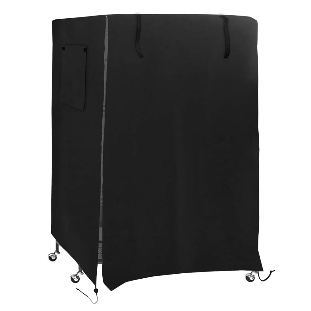 Uniwersalna klatka dla ptaków Klatka dla papug Czarna klatka dla ptaków Wodoodporna i pyłoszczelna tkanina Oxford Klatka dla papug dla ptaków (dł. 96 cm x szer. 59 cm x wys. 130 cm)