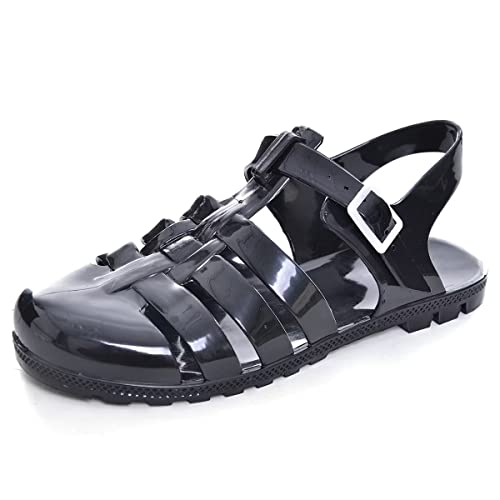 Image of Hee grand Crystal Jelly Heel Sandals for Women Summer Beach Jelly Shoes