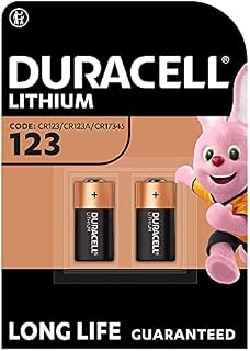 Duracell Bateria litowa High Power 123 3V, (CR123 / CR123A / CR17345) przeznaczona do zasilania czujników, bezkluczowych zamków, lamp błyskowych i latarek, 2 szt. w opakowaniu