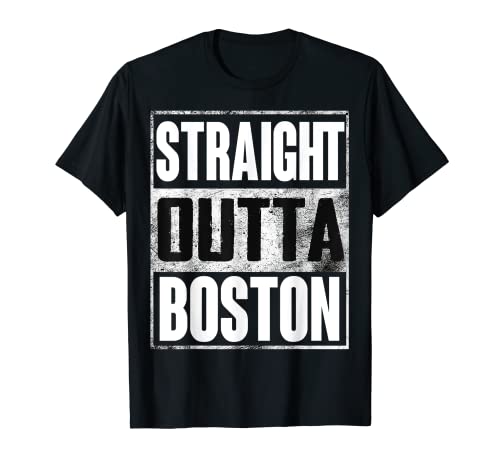 Straight Outta Boston Shirt Massachusetts lustige Geschenke T-Shirt