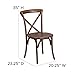 Flash Furniture XUXPEC Pecan Cross Back Accent Chair