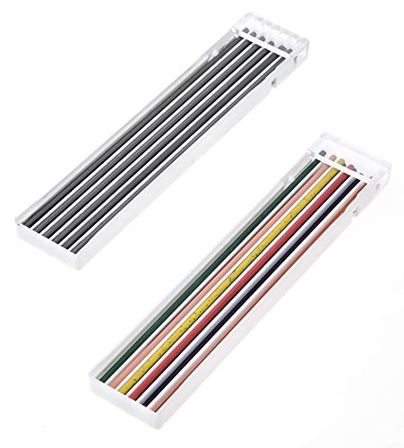 Leda Mechanical Pencil Black and Mixed Colors Lead Refill Pack for drawing and sketching.