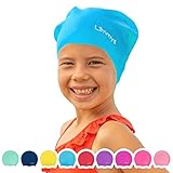 Limmys Badekappe Kinder Lange Haare - 100% Silikon Badekappe Kinder Jungen Badekappe Mädchen Lange Haare Zöpfe Dreadlocks - Hochwertig Dehnbar & Bequem Badekappe Kinder - Verschiedene Tolle Farben
