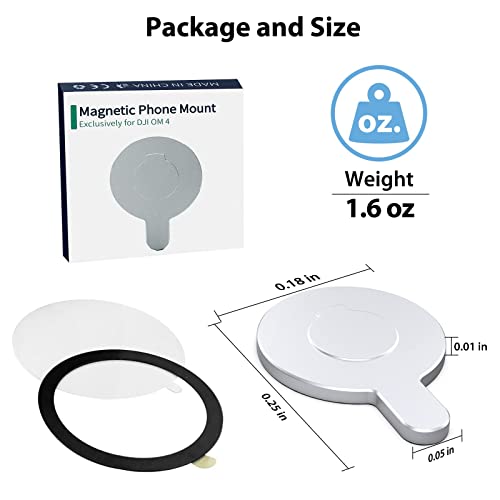 YueLi Suporte magnético de anel para suporte de suspensão de mão para DJI OM Magsafe Acessórios comp