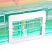 Bright Creations 16 Transparent 4x6 Photo Storage Boxes and Organizer with Handle for Pictures, Art Supplies (Rainbow Colors)