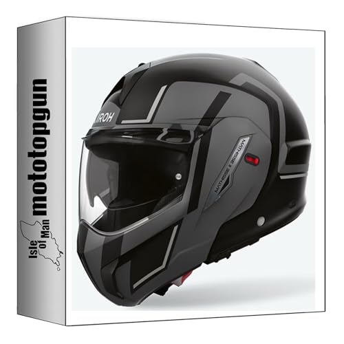 Casque modulable Airoh Mathisse II Gris Gloss en taille M pour motards