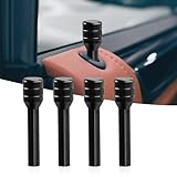 Sumjig 4 PCS Car Interior Door Safety Lock Knob Pull Pin, 0.47' x 1.93' Metal Texture Personalized Decorative Door Latch Knob, Modified Replacement Accessories, Suitable for Most Cars SUVs (Black)