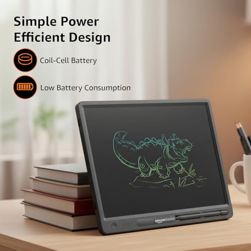 Amazon Basics 15-inch Rainbow Writing Tablet with Stylus Multicolor - Image 7