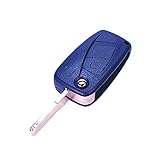 Llave de coche para Fiat, mando a distancia de 3 botones, carcasa azul con hoja virgen SIP22, llave plegable