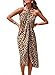 Herseas Women's Sheer Sarong One Size Swim Suit Coverups High Slit 2026 Summer Leopard Chiffon Wraps Knot Side Beach Swim Suit Cover Up Fashionable Casual Vacation Outfits