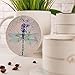 Trinsi Absorbent Ceramic Stone Coasters, Dragonfly,Set of 4 Stone Coasters