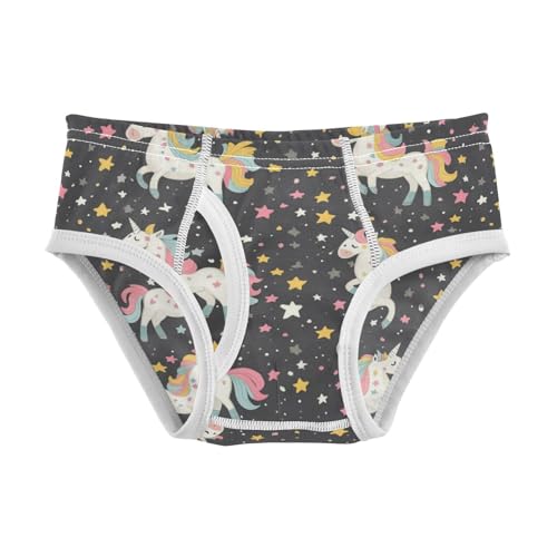 Wusikd Unicorns Stars Boys' Underwear Cotton Cartoon Boys Briefs Soft Toddler Underwear 2T