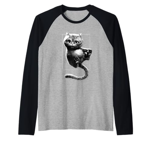T-shirt baseball raglan Chat du Cheshire Disney aux finitions haut de gamme