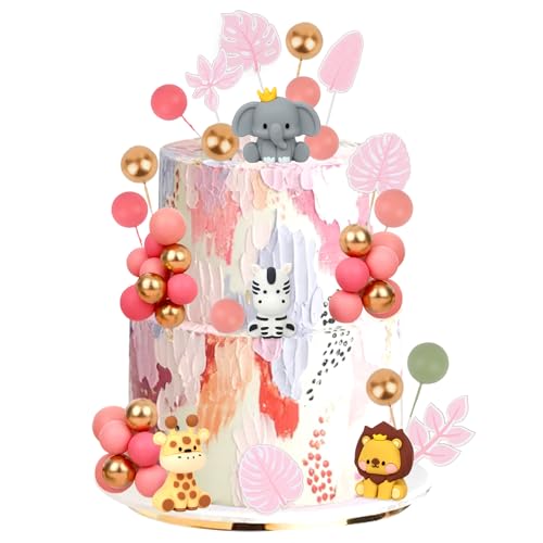 Décoration de gâteau d'animaux de la jungle pour des souvenirs d'enfance magiques