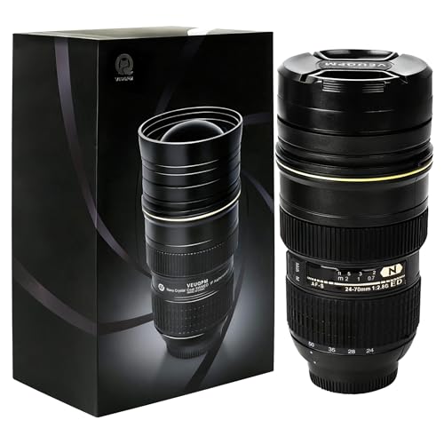 El Mejor Listado de Termo Lente de Camara disponible en línea para comprar. 41 VEUQPM - Taza de café para lente de cámara (420 ml/14 onzas) - Juego de tazas de viaje de acero inoxidable con 2 tapas a prueba de fugas, pajita de acero, cepillo para polvo de...