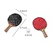 TAODAN 3IN1 1/12 Mini Table Tennis Racket with Ball Simulation Furniture Ping-Pong Toys Doll House Decoration (2 x Rackets, 1 x Balls)