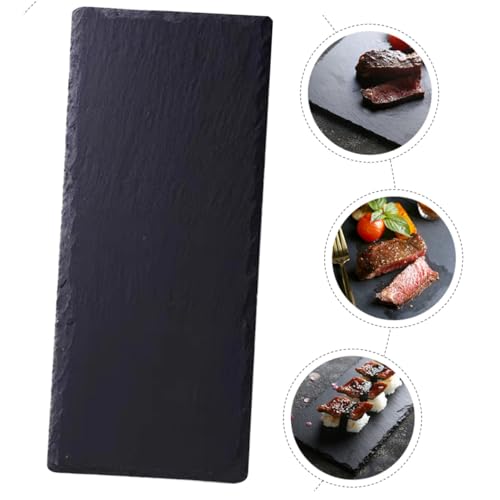 Plato rectangular para sushi y postre 30 cm negro miniatura 7
