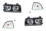  Johns, Faros delanteros aptos para BMW Serie 3 E36 09/94 – 04/99 + juego H7 izquierda derecha + intermitente