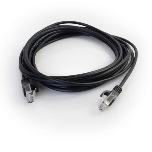 Image of C2G 01066 Cat5e Cable - Snagless Unshielded Slim Ethernet Network Patch Cable, Black (11 Feet, 3.35 Meters)