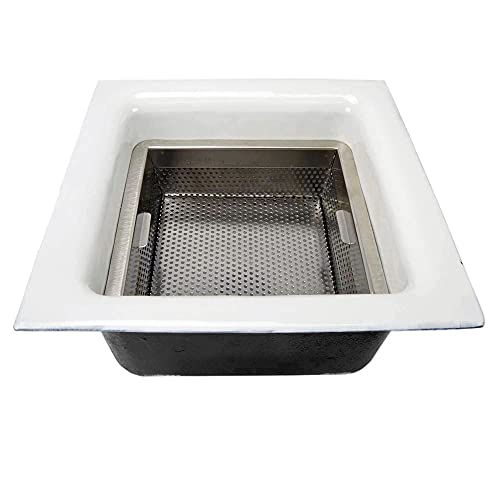 Colador para desagüe comercial de acero inoxidable 8.5in x 8.5in x 3in miniatura 4