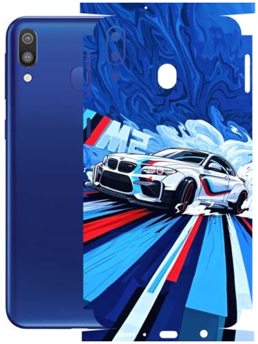Image of AtOdds - Full Body Back Screen Guard Protector Film - Lamination Wrap Skin Sticker Compatible with Samsung Galaxy M20 | Scratchproof Matte Finish (BWM)