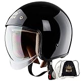 Royal M139 Open Face Motorcycle Helmet - Retro Motorcycle Helmets, Vintage & Classic Style, 3/4 Vespa Helmet, Scooter Helmet, Multi-Sport Impact Protection with Unique Design for Adult Women and Men