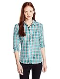 Dockers Women's Petite Perfect-Pattern Relaxed-Fit Long-Sleeve Shirt