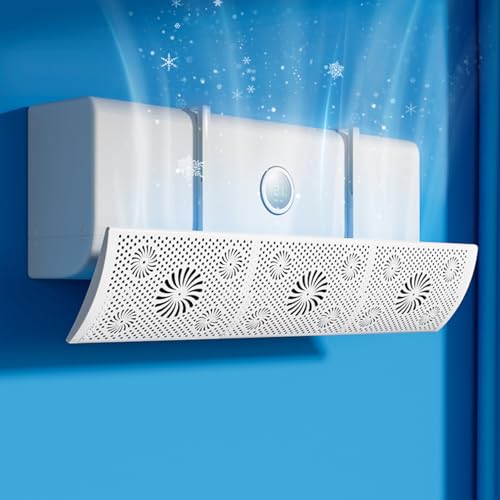 Deflector Aire Acondicionado Portátil Universal - Guía de Aire ajustable, 2 Modos (Verano/Invierno), Instalación Sin Taladrar, Antigoteo - Aire Acondicionado Escudo de Viento para Casa/Oficina