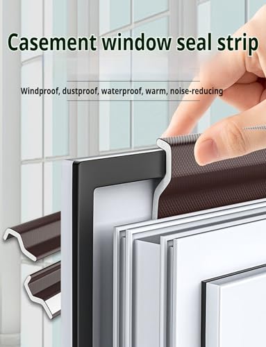 Burlete de 20m para ventanas y puertas exteriores con deflector de lluvia ajustable 3