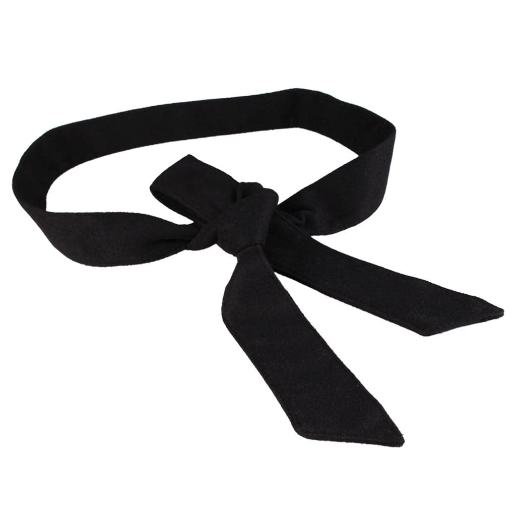 HEAVENGLOW Women Woolen Tie Waist Belt Band for Overcoat Wrap Corset Black-image-14
