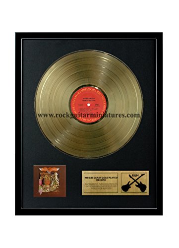Rock Guitar Miniatures RGM1096 Aerosmith Toys In The Attic Gold Disc 24K Plated LP 12