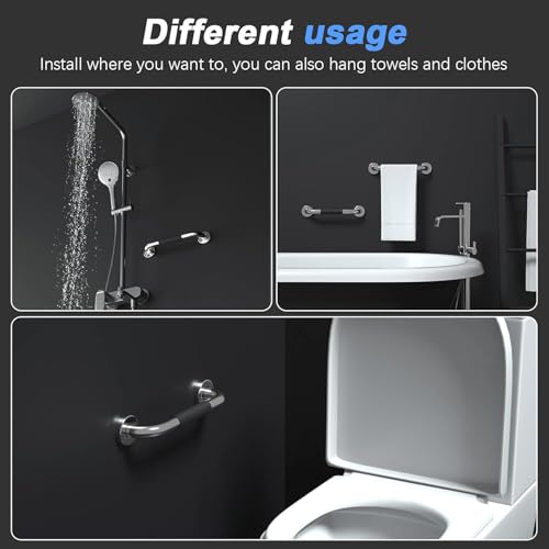 Image of iSTAR Paper Towel Holder - 15 Inch Self-Adhesive or Drilling Wall Mounted Kitchen Roll Holder, Under Cabinet Tissue Holder, Rustproof Space Saving Organizer for Kitchen & Bathroom, Pack of 1, Black