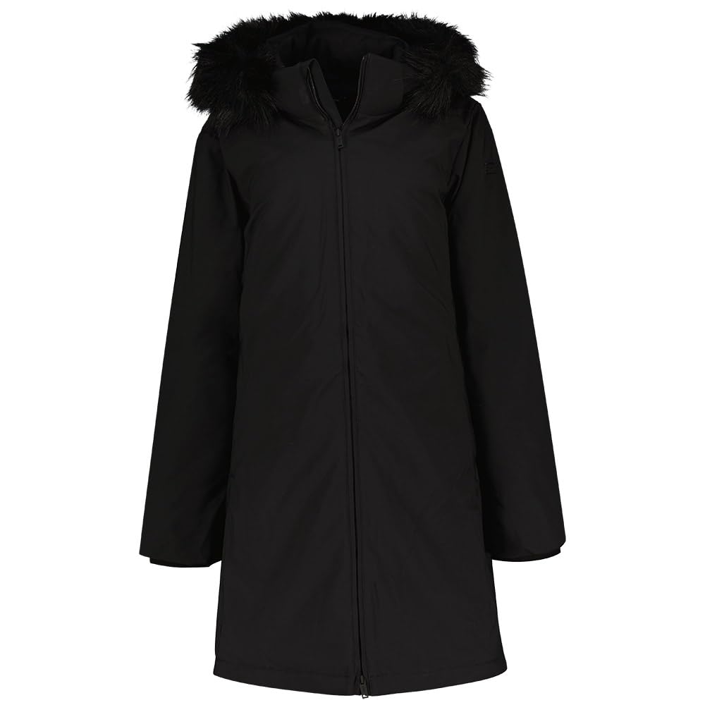 CMP, Sudadera con capucha con cremallera, 33K3556F, negro básico, D36, mujer