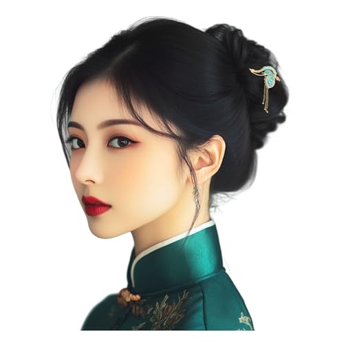 Pince à cheveux paon HangErFeng en argent, un bijou de tête artisanal d'exception