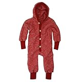 Temperaturausgleichend Cosilana Overall, Größe 62/68, Farbe Rot melange - Wollbody®