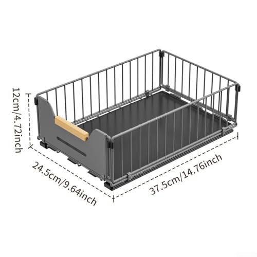 Cesta extraíble negra de 37.5x24.5cm para organizar tu armario de cocina con estilo 7