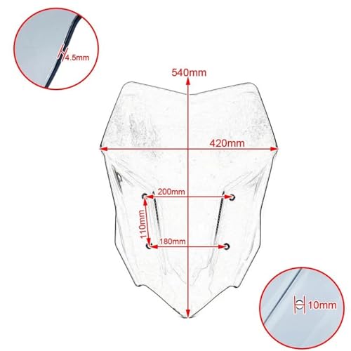 Déflecteurs de vent moto S1000 XR protection bulle 2016 2017 - 3