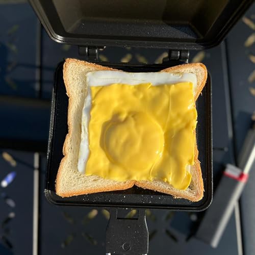 Sandwichs Maker, Foldable Portable Non Stick Breakfast Maker Press Pan for Home Camping