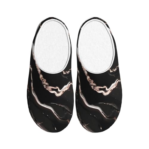Pantoufles marbre noir EdWal le cadeau d'hiver idéal pour homme et femme