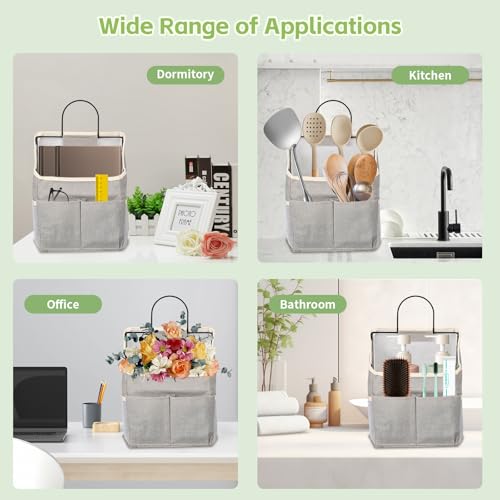 2 Stück Hängeorganizer mit 4 Taschen Hängeregal Hängeaufbewahrung Wandorganizer Faltbarer Hängetasche taschen Aufbewahrung organizer hängend für Badezimmer Schlafzimmer Küche Büro 23.5 x 10 x 30.5 cm