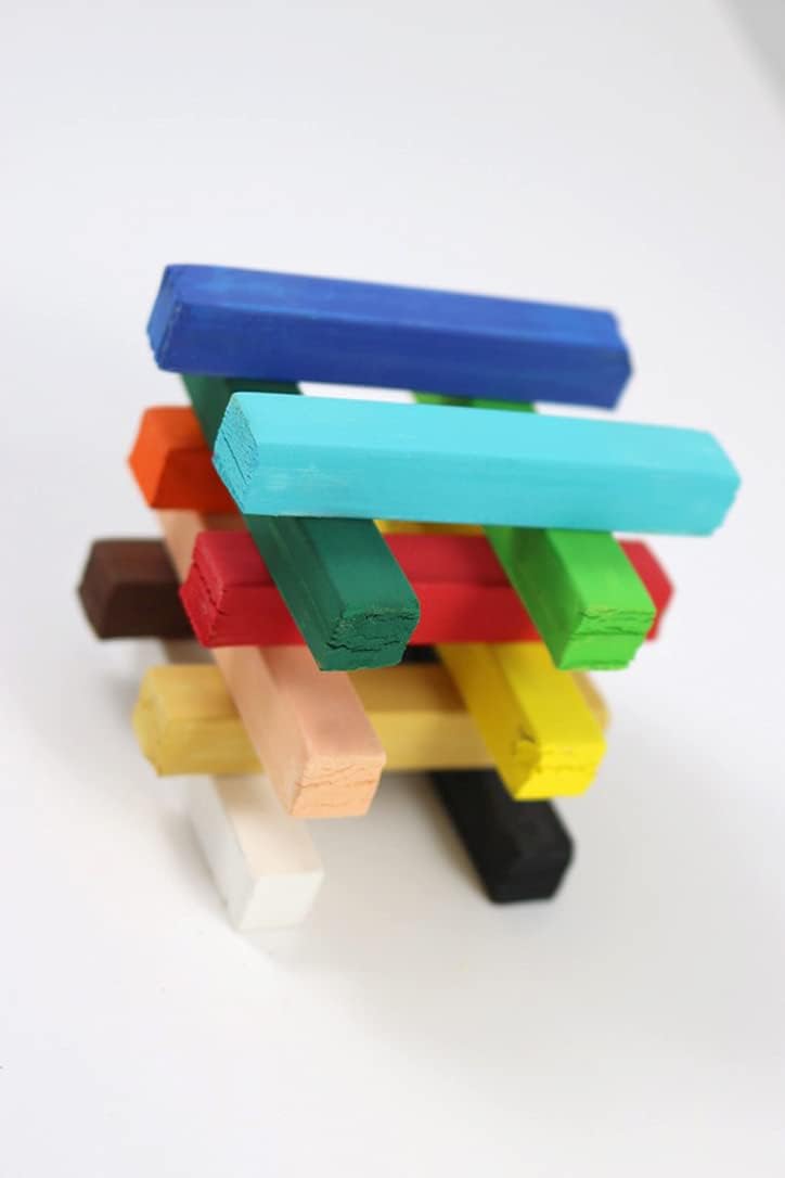 Sargent Art 22-4112 Colored Square Chalk Pastels, 12 Count