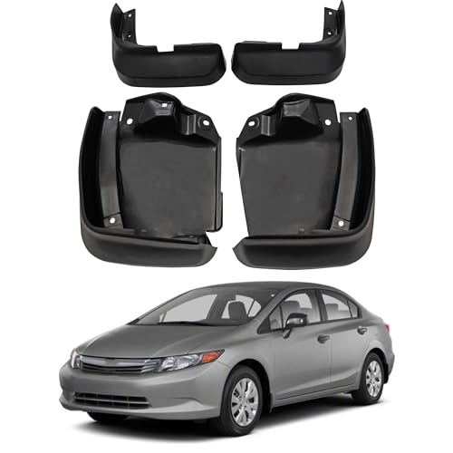 JLBMMLY Mud Flaps Compatible with 2012-2015 Honda Civic Accessories