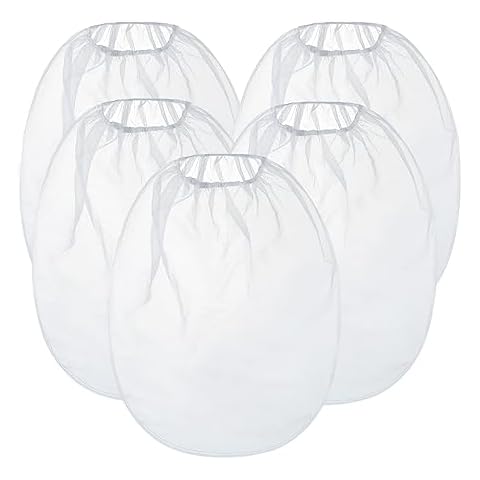 BUCOTOD 14 PCS 5 Gallon Paint Strainer Bags Elastic Top Opening Paint Filter Bag 5 Gallon Strainer White Fine Mesh Paint Strainer Bag for Paint Sprayers Cover